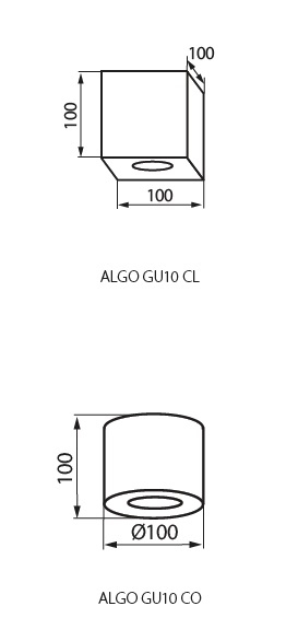 Точковий світильник Kanlux ALGO GU10 CL-W 27032