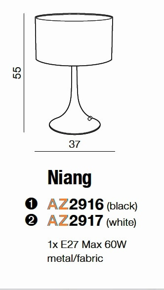 Настільна лампа AZzardo NIANG AZ2916