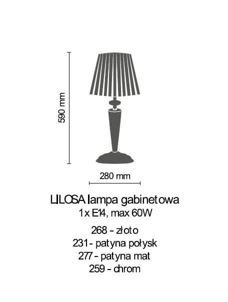 Настільна лампа Amplex LILOSA 277 (8700) фото