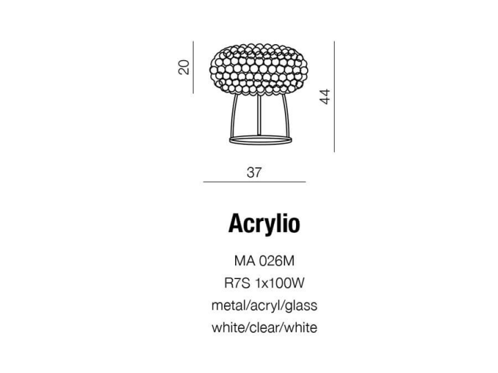 Настільна лампа AZzardo ACRYLIO AZ1099 (MA026MCLWH)