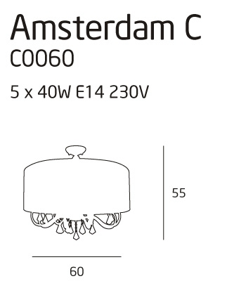 Люстра пристельова MAXlight AMSTERDAM C0060