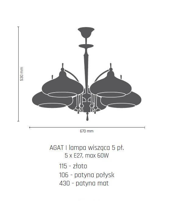 Люстра Amplex AGAT 115 (8958)