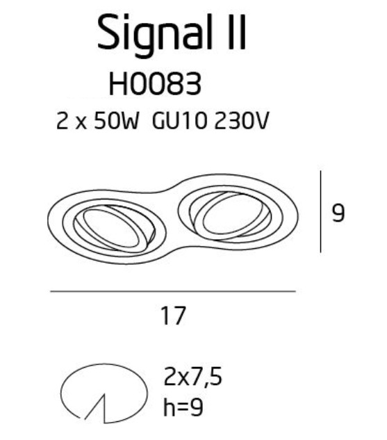 Точковий світильник MAXlight SIGNAL II H0083 фото